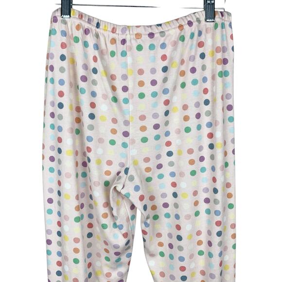Polkadot England Pajama Pants Lounge Joggers Soft Colorful Women's L - Picture 6 of 9